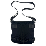 COACH BLACK SIGNATURE CANVAS CROSSBODY BAG