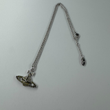 VIVIENNE WESTWOOD SILVER SMALL BAS RELIEF NECKLACE