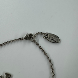 VIVIENNE WESTWOOD SILVER THIN LINES FLAT ORB BRACELET