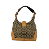 COACH SIGNATURE CANVAS & LEATHER HOBO BAG