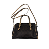 COACH BROWN SIGNATURE SATCHEL BAG