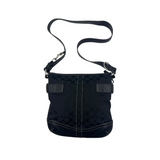 COACH BLACK SIGNATURE CANVAS CROSSBODY BAG
