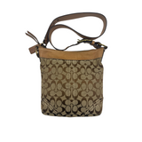 COACH KHAKI SIGNATURE CROSSBODY BAG