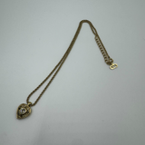DIOR HEART CRYSTAL GOLD NECKLACE
