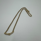 DIOR MINI CD CRYSTAL GOLD NECKLACE