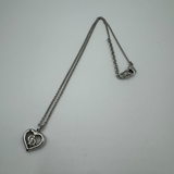 DIOR CD HEART SILVER NECKLACE