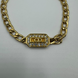 DIOR CD CRYSTAL GOLD BRACELET