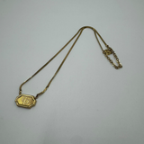 DIOR CD PLATE GOLD NECKLACE