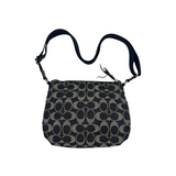 COACH SIGNATURE PATCH BLACK CROSSBODY BAG