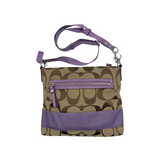 COACH PURPLE STRIPE CROSSBODY BAG