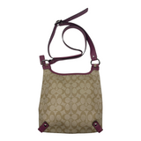 COACH SIGNATURE  MAGENTA TRIM CROSSBODY