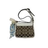 COACH SIGNATURE MINI CROSSBODY WITH SCARF