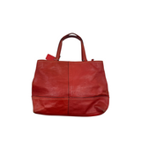 COACH EMBOSSED LOGO LEATHER TOTE BAG