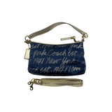 COACH SCRIPT HEART ACCORDION SHOULDER BAG