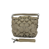 COACH SIGNATURE GOLD DRAWSTRING CROSSBODY BAG