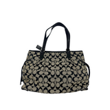 COACH BLACK SIGNATURE TOTE BAG