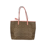 COACH SIGNATURE PINK TRIM TOTE BAG