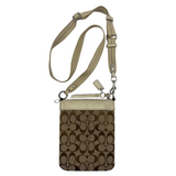 COACH SIGNATURE KHAKI CROSSBODY BAG