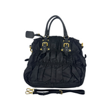 PRADA NAPPA GATHERED TESSUTO BAG