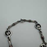 GUCCI GG RED & GREEN SILVER BRACELET