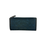 COACH NAVY SIGNATURE LONG WALLET