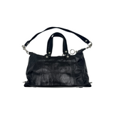 COACH BLACK LEATHER LARGE TOTE BAG