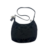 COACH BLACK SIGNATURE HOBO BAG