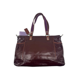 COACH BURGUNDY PATENT LEATHER TOTE