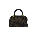 FENDI ZUCCA MINI BOSTON HANDBAG