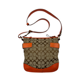 COACH ORANGE TRIM SIGNATURE CROSSBODY