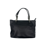 COACH BLACK LEATHER TOTE BAG