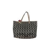 COACH BLACK & CREAM SIGNATURE TOTE BAG