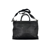 COACH BLACK LEATHER WEEKENDER BAG