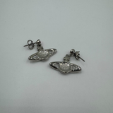 VIVIENNE WESTWOOD PINK CRYSTAL SATURN DROP EARRINGS