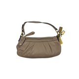 COACH TAUPE LEATHER SMALL SHOULDER BAG