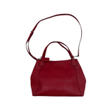 COACH RED PEBBLE LEATHER SHOULDER BAG