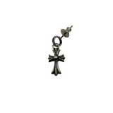 CHROME HEARTS BABY FAT CROSS DIAMOND DROP EARRING