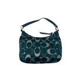 COACH SIGNATURE TEAL HOBO SHOULDER BAG