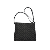 COACH SIGNATURE CANVAS FILE BLACK CROSSBODY BAG