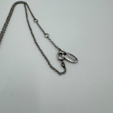 VIVIENNE WESTWOOD SILVER SATURN FLAT NECKLACE