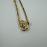 DIOR CRYSTAL BIG CD NECKLACE BLACK GOLD