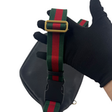GUCCI LOGO PRINT LEATHER WAIST BAG