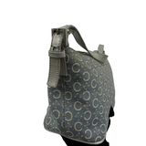 CELINE “C” MONOGRAM BLUE CANVAS SHOULDER BAG