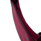 COACH MAGENTA LEATHER HOBO BAG WITH SCARF