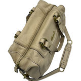 COACH CREAM LEATHER SATCHEL BAG
