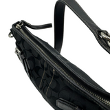 COACH BLACK SIGNATURE CANVAS CROSSBODY BAG