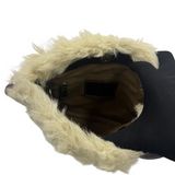 COACH FUR SIGNATURE CANVAS SHOULDER BAG