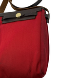 HERMÈS RED CANVAS CROSSBODY BAG