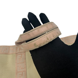 FENDI ZUCCA TRIMMED CANVAS TOTE