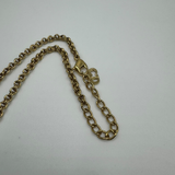 DIOR MINI CD CRYSTAL GOLD NECKLACE